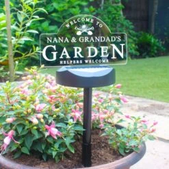 Personalised Garden Sign Outdoor Solar LED Light -Garden Supply Store 30878361 alt04