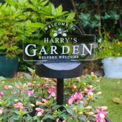 Personalised Garden Sign Outdoor Solar LED Light -Garden Supply Store 30878361 alt07