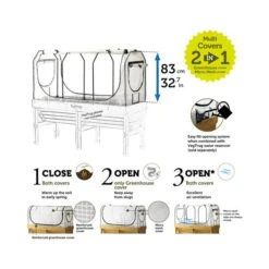 VegTrug Medium Classic Greenhouse Frame And Multi Cover Set -Garden Supply Store 30890314 alt02