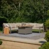 Stockholm Corner Set With Fire Pit Table