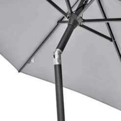 Riva 2.5m Round Parasol With Rome Polished Black Granite Base -Garden Supply Store 30893686 alt03
