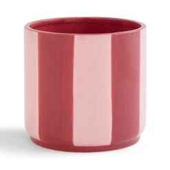 Elements Striped Ceramic Plant Pot -Garden Supply Store 30893707 alt02