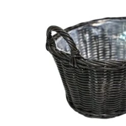 Ivyline Polyrattan Lined Basket Plant Pot -Garden Supply Store 30911911 alt02