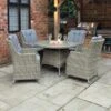 Wentworth 4 Seater Round Highback Comfort Dining Set