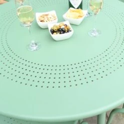 Porto 4 Seater Round Dining Set With Stacking Chairs -Garden Supply Store 30915710 alt04