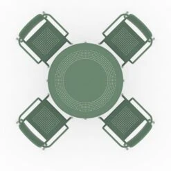 Porto 4 Seater Round Dining Set With Stacking Chairs -Garden Supply Store 30915710 alt06