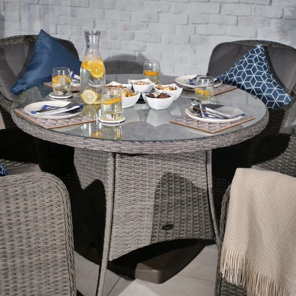 Paris 4 Seater Round Dining Set With 4 Imperial Chairs 2 Paris 4 Seater Round Dining Set With 4 Imperial Chairs - Image 2