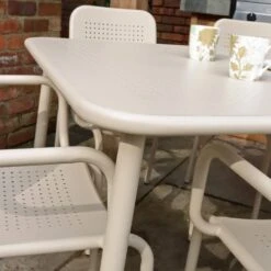 Porto 6 Seater Dining Set With Stacking Chairs -Garden Supply Store 30915726 alt05