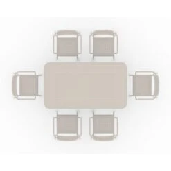 Porto 6 Seater Dining Set With Stacking Chairs -Garden Supply Store 30915726 alt08