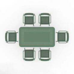 Porto 6 Seater Dining Set With Stacking Chairs -Garden Supply Store 30915727 alt05