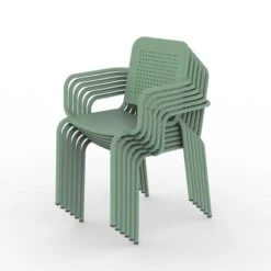 Porto 6 Seater Dining Set With Stacking Chairs -Garden Supply Store 30915727 alt06