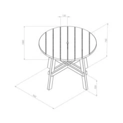 Freya Round Dining Table -Garden Supply Store 30917450 alt06