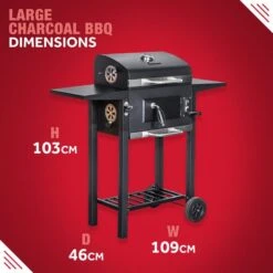 George Foreman Large Outdoor Charcoal BBQ -Garden Supply Store 30920922 alt02