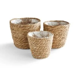 Set Of 3 Woven Plant Pots 5 Set Of 3 Woven Plant Pots -Garden Supply Store 30924463 alt02