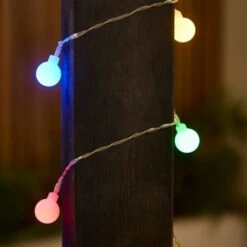 30 LED Solar Glow Multicoloured String Lights -Garden Supply Store 30925226 alt02