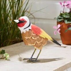 Iron Yellow & Brown Goldfinch Ornament