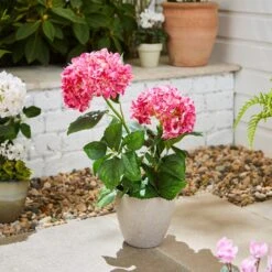 Artificial Hydrangea In Plant Pot -Garden Supply Store 30925749