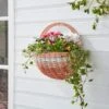 Faux Rattan Half Wall Hanging Basket