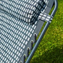 Polkadot Monochrome Print Padded Lounger -Garden Supply Store 30925859 alt02