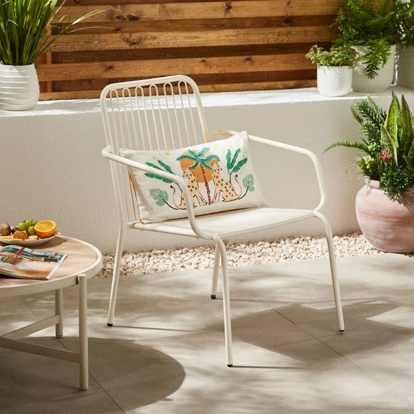 Steel Garden Chair White 1 Steel Garden Chair White