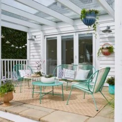 Santorini 4 Seater Conversation Set -Garden Supply Store 30926424