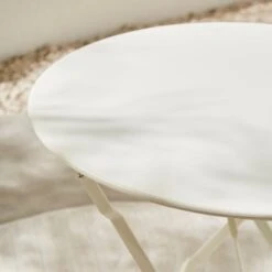 White Steel 60cm Folding Bistro Table -Garden Supply Store 30926700 alt02