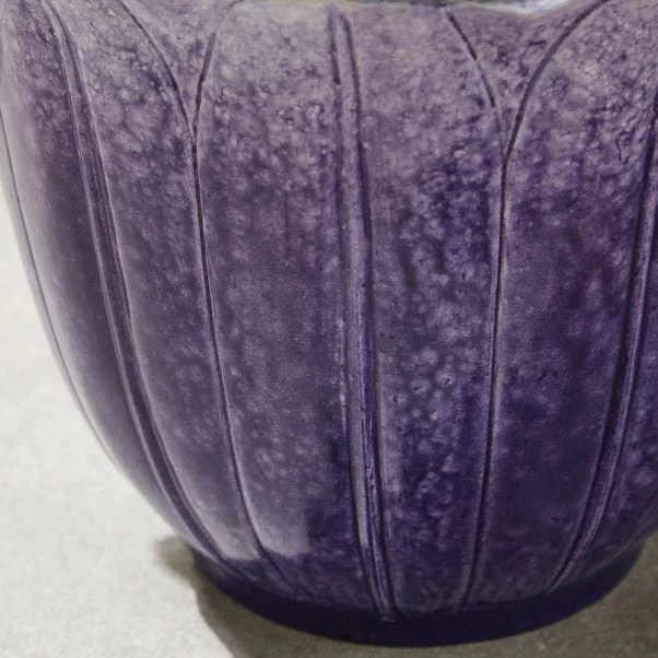 Purple Resin Lotus Flower Plant Pot 2 Purple Resin Lotus Flower Plant Pot - Image 2