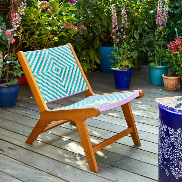 Sophie Robinson Jade & Lilac Pavilion Deck Chair 1 Sophie Robinson Jade & Lilac Pavilion Deck Chair