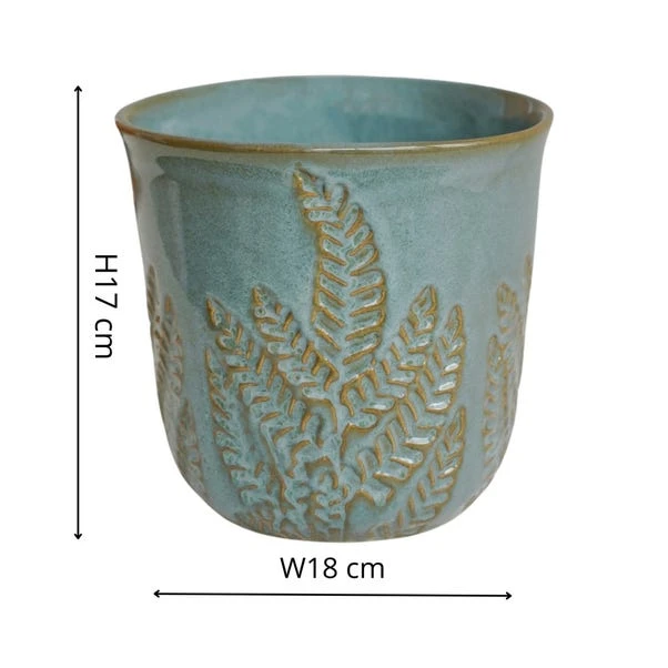 Kew Embossed Fern Plant Pot 7 Kew Embossed Fern Plant Pot - Image 7