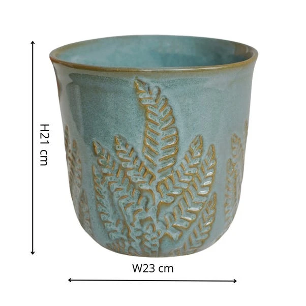 Kew Embossed Fern Plant Pot 2 Kew Embossed Fern Plant Pot - Image 2