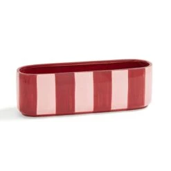 Elements Striped Ceramic Windowsill Plant Pot -Garden Supply Store 30943036 alt02