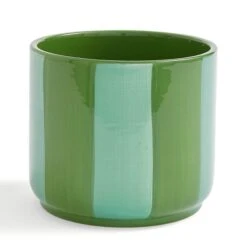 Elements Striped Ceramic Plant Pot -Garden Supply Store 30943041 alt02