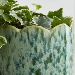 Scalloped Ceramic Plant Pot -Garden Supply Store 30944939 alt01