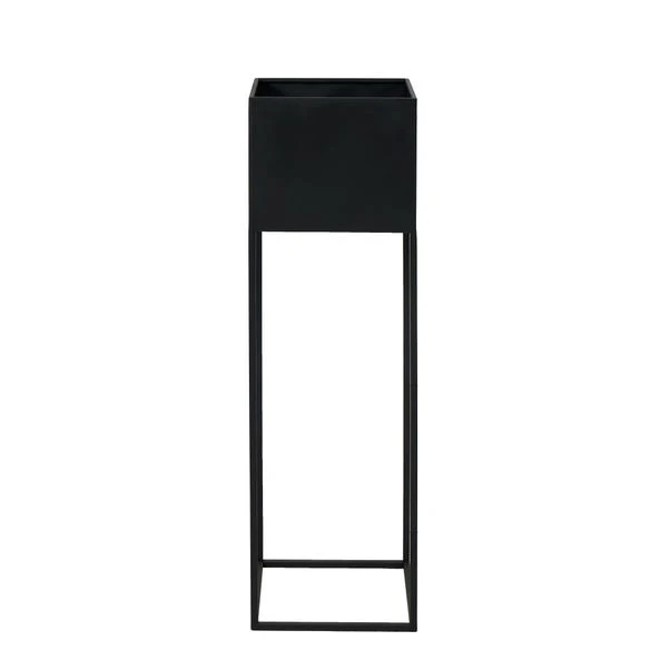 Set Of 2 Square Graphite Metal Plant Stands 4 Set Of 2 Square Graphite Metal Plant Stands - Image 4