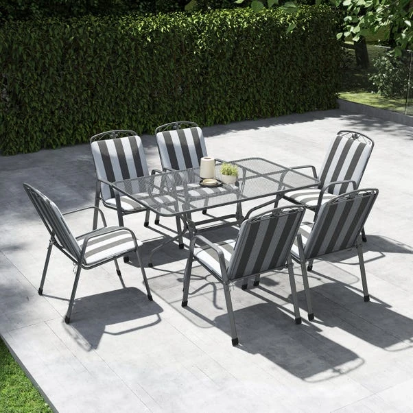 Pacific Lifestyle Savoy Rectangular 6 Seater Dining Set With Cushions 1 Pacific Lifestyle Savoy Rectangular 6 Seater Dining Set With Cushions