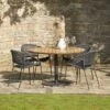 Pacific Lifestyle Dakota Black Outdoor 4 Seater Dining Set