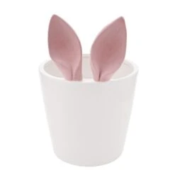 Eggs-traordinary Gift Co. Flocked Bunny Ears Plant Pot -Garden Supply Store 30984527 alt01