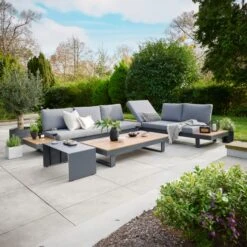 Easton Large Outdoor Corner Set With Sun Recliner -Garden Supply Store 30987780