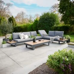 Easton Large Outdoor Corner Set With Sun Recliner -Garden Supply Store 30987780 alt02